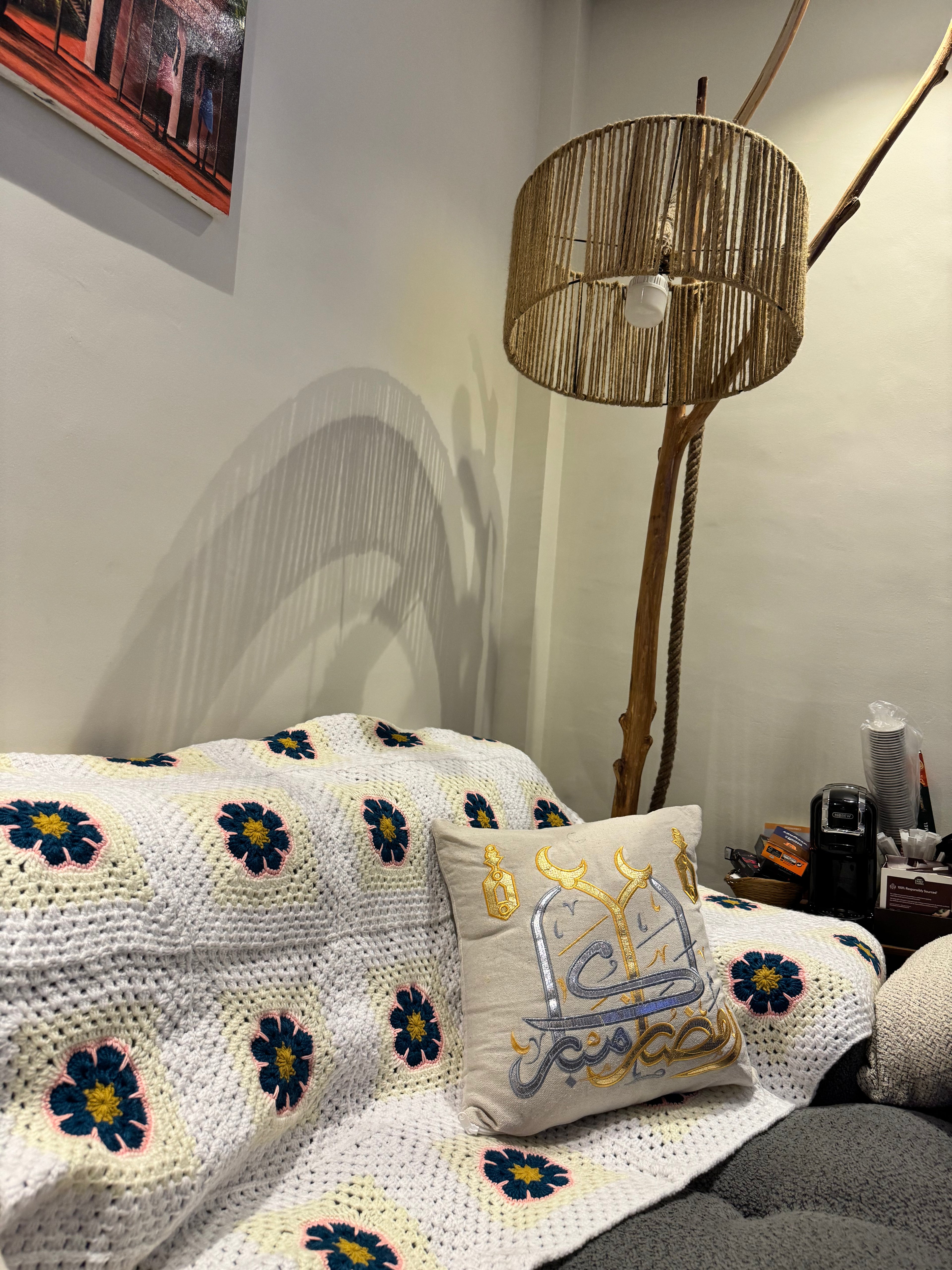 Brown Blossom Blanket