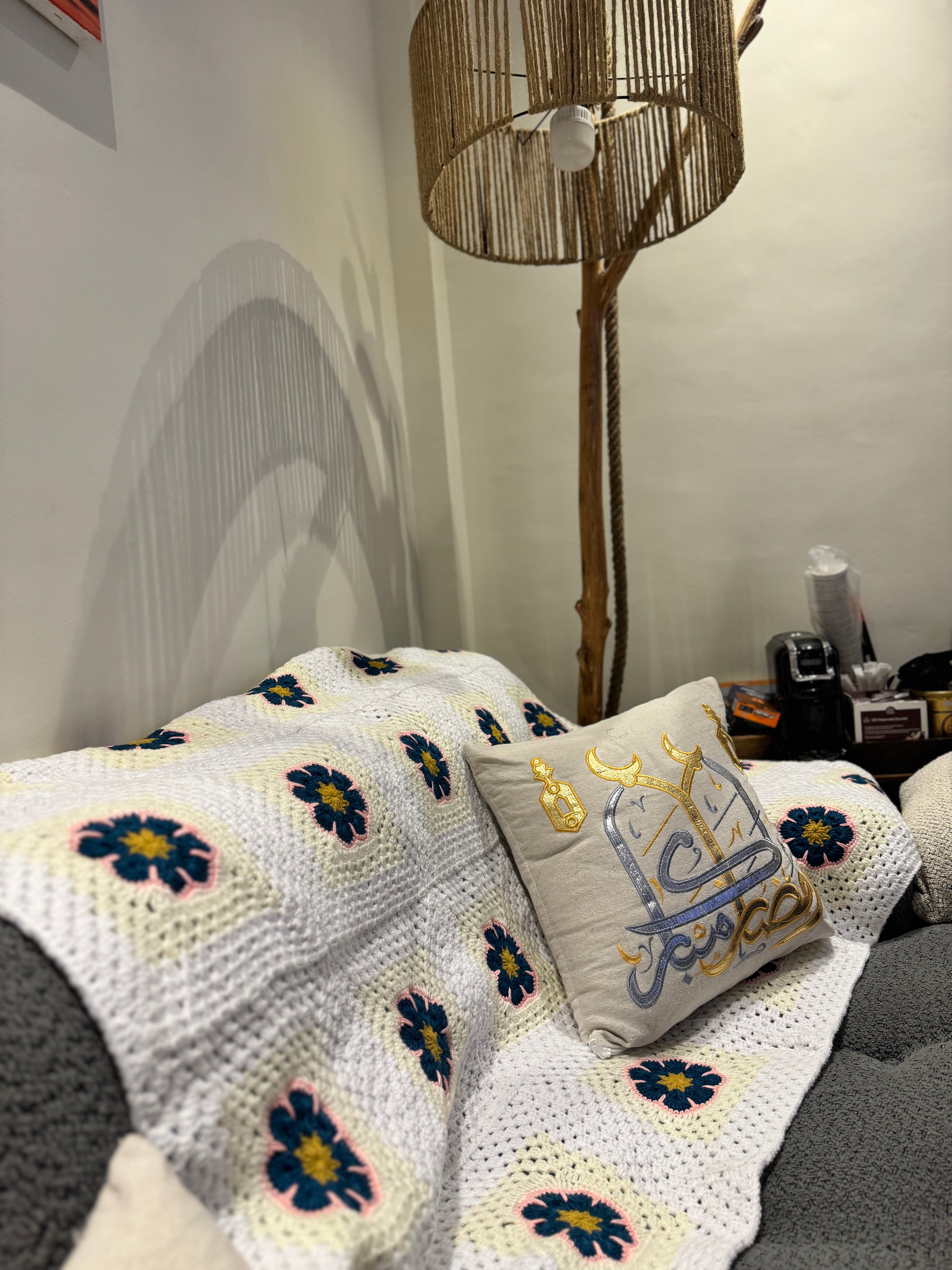 Brown Blossom Blanket