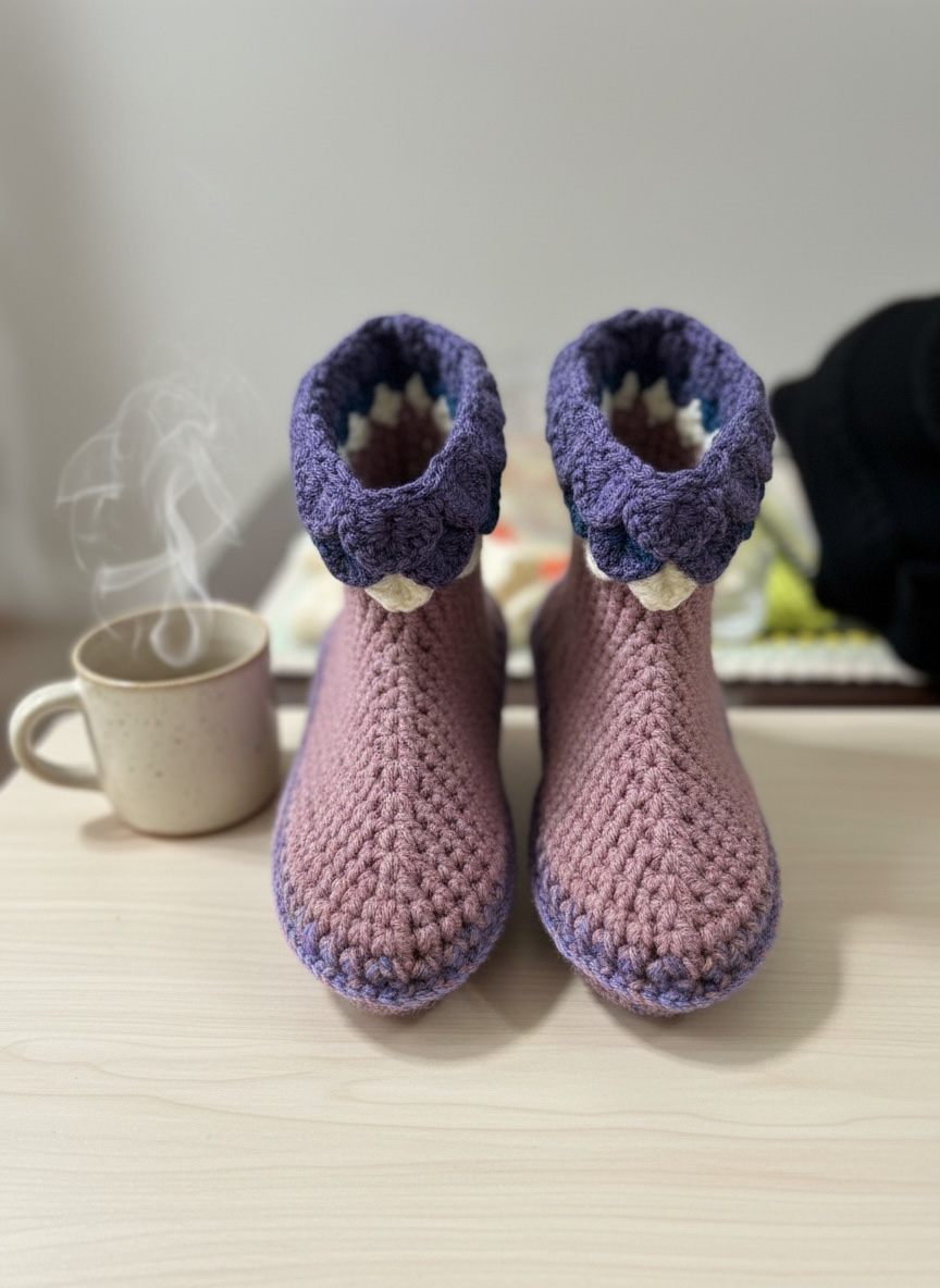Lavender Cozy Slippers